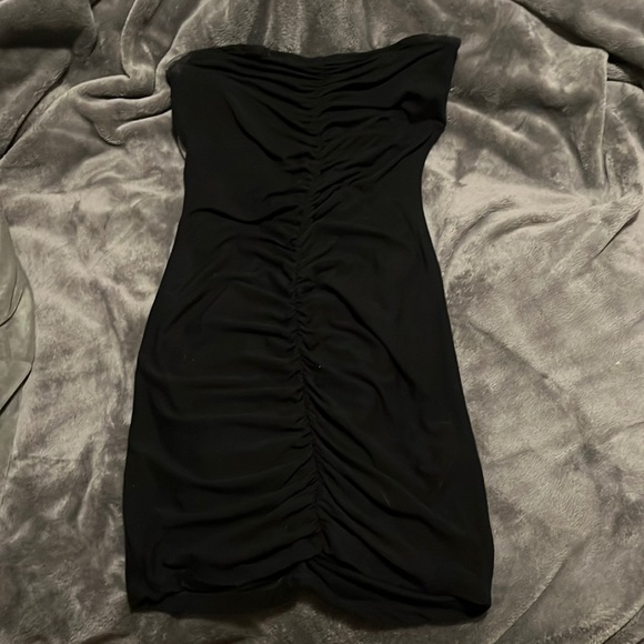 Garage Ribbed Strapless Bodycon Mini Dress - Picture 1 of 2